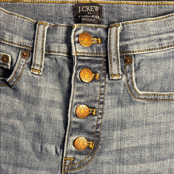 J. Crew Women's High Rise Skinny Blue Jeans, size 25 - Picture 4 of 11